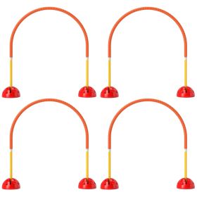 PawHut 5 Piece Dog Agility Equipment w/ 4 Adjustable Width Doors, Carry Bag, Easy Assemble & Portable, Orange