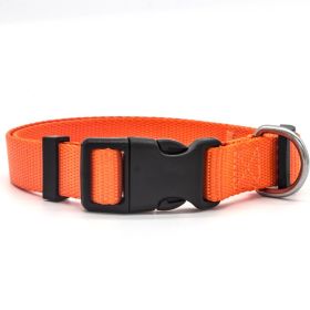 Nylon Buckled Collar (Option: Orange-L)