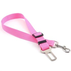 Safety Belt, Retractable For Car (Color: Pink)