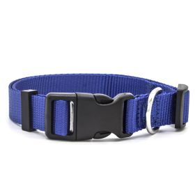 Nylon Buckled Collar (Option: Blue-L)