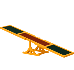 Training & Exercise Agility Wooden Weather Resistant Seesaw, 71  L (Option: Seesaw)
