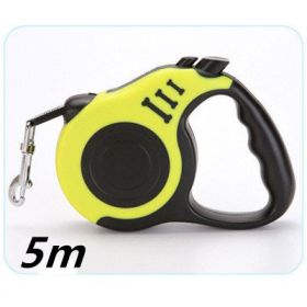 Leash For Small Dog, Automatic Telescopic Traction (Option: Yellow-5m)