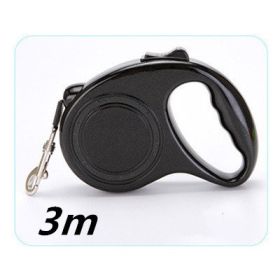 Leash For Small Dog, Automatic Telescopic Traction (Option: Black-3m)